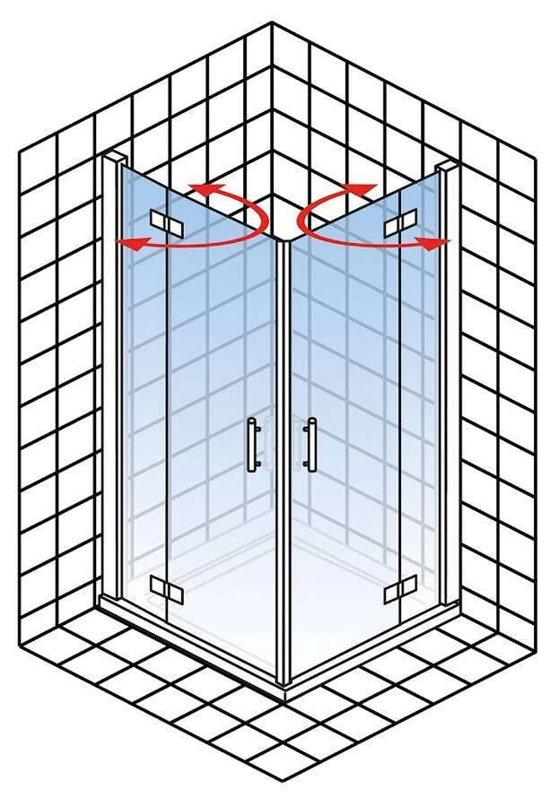 Schulte Toura Eckeinstieg 4-teilig 8 Mm Black Style 6 Schulte Toura Eckeinstieg 4-teilig 8 Mm Black Style – Bild 6