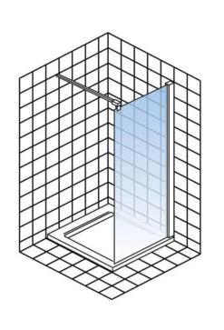 Schulte Alexa Style 2.0 Duschwand Walk In Gunmetal -Schulte 20512 3