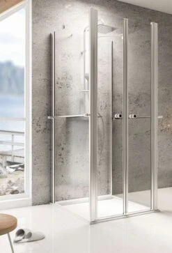 Schulte Garant U-Kabine Pendeltür 2-teilig Inklusive Zwei Seitenwände