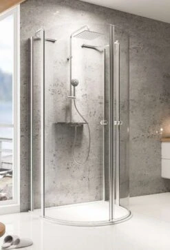 Schulte Garant U-Kabine Halbkreisdusche Mit Pendeltüren