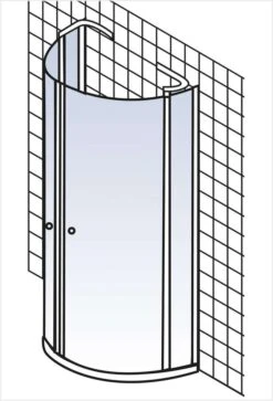 Schulte Garant U-Kabine Halbkreisdusche Mit Pendeltüren -Schulte 30 3