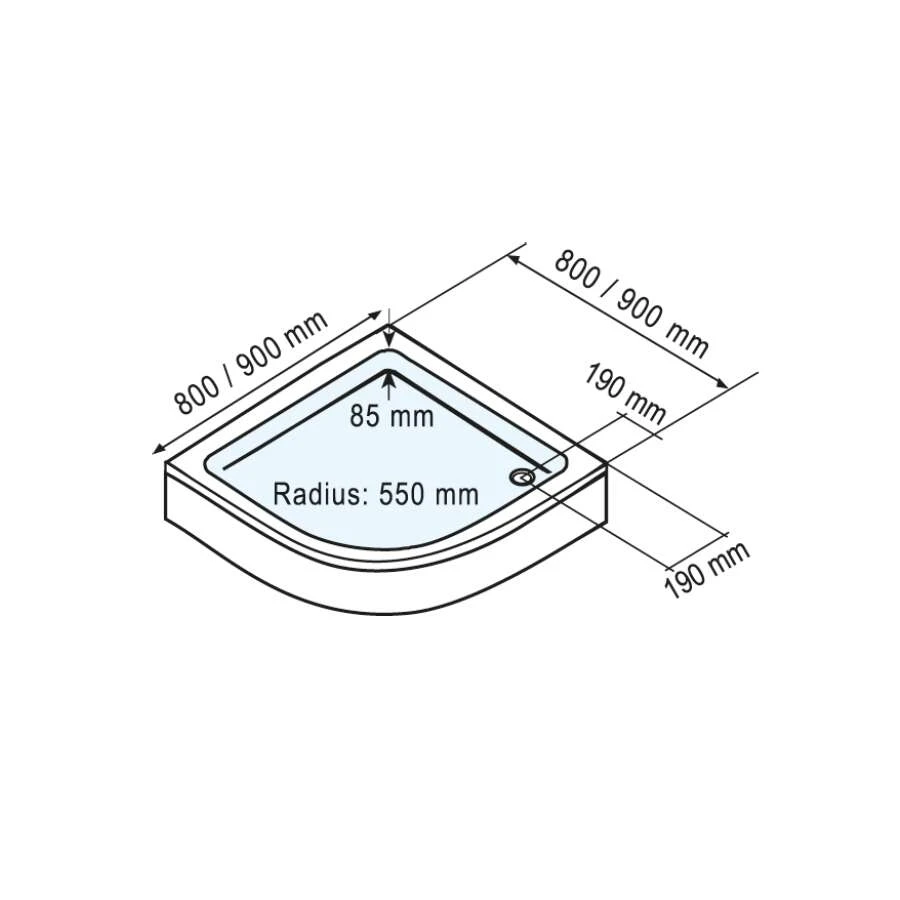 Schulte Duschwanne F Classic Für Radius 550 Mit Schürze 2 Schulte Duschwanne F Classic Für Radius 550 Mit Schürze – Bild 2