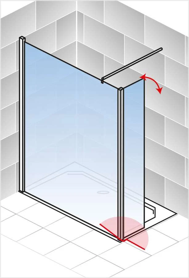 Schulte Alexa Style 2.0 Duschwand Walk In 5 Mm Mit Beweglichem Element 2 Schulte Alexa Style 2.0 Duschwand Walk In 5 Mm Mit Beweglichem Element – Bild 2