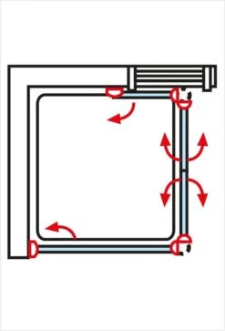 Schulte Garant Als U-Kabine Mit Drehfalttür Für Fensterlösung -Schulte 3232 3