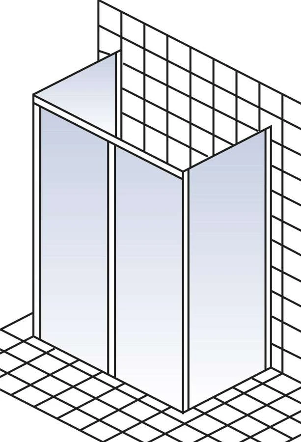 Schulte Kristall/Trend U-Kabine Gleittür 2-teilig 3 Schulte Kristall/Trend U-Kabine Gleittür 2-teilig – Bild 3