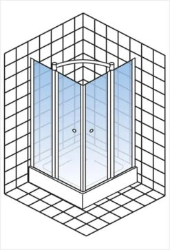 Schulte Garant Eckeinstieg Delta Lux II 4-teilig -Schulte 32 4