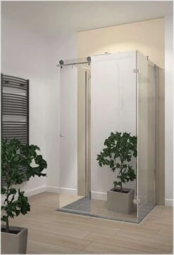 Schulte MasterClass U-Kabine Schiebetür Gleittür Spiegelglas 8 Mm