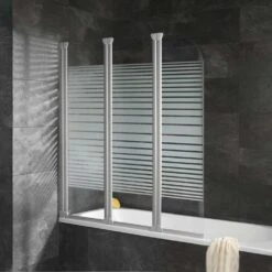 Schulte Alexa Style Badewannenaufsatz 3-teilig Mit Dekor Querstreifen