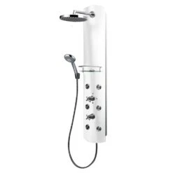 Schulte Duschmaster Mit Kopfbrause Und Thermostat In Alu-Weiß