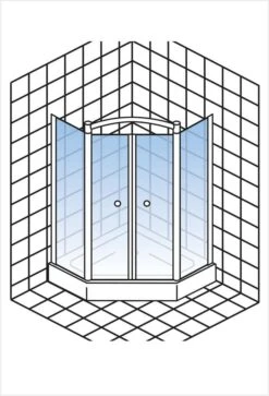 Schulte Garant Fünfeckdusche 4-teilig -Schulte 38 3