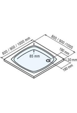Schulte Dusche Sunny Komplett-Set 80 Mit Drehtür, Seitenwand Und Duschtasse -Schulte 4423 4