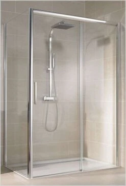 Schulte Kristall/Trend Gleittür 2-teilig Für Seitenwand Barrierefrei 8 Mm