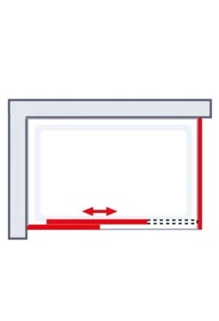 Schulte Kristall/Trend Gleittür 2-teilig Für Seitenwand Barrierefrei 8 Mm -Schulte 57 4