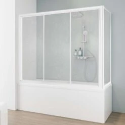 Schulte Kristall Trend Gleittür Auf Badewanne 3-teilig