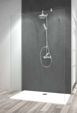 Schulte Davita Duschwand Walk In Free Mit 2 Stabilisationsbügeln 8 Mm -Schulte 623 2