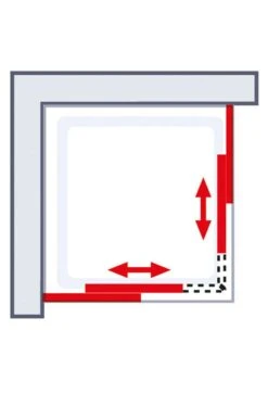 Schulte Kristall/Trend Eckeinstieg II 4-teilig Barrierefrei 8 Mm -Schulte 634 2