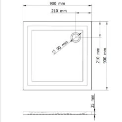Schulte Duschwanne Mineralguss EF Flat -Schulte 6950 4