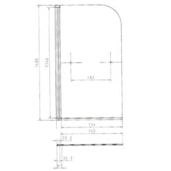 Schulte Wannenaufsatz 1-teilig D1680 Inkl. Handtuchhalter 80 Cm -Schulte 7106 2