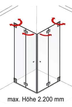 Schulte Davita Drehfalttür Eckeinstieg 8 Mm 9 Schulte Davita Drehfalttür Eckeinstieg 8 Mm -Schulte 7287 2