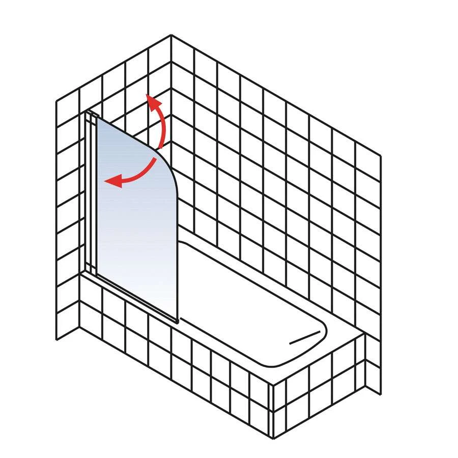 Schulte Alexa Style Badewannenaufsatz 140 1-teilig 2 Schulte Alexa Style Badewannenaufsatz 140 1-teilig – Bild 2