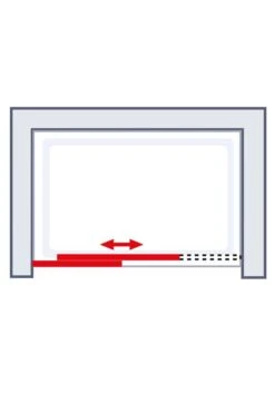 Schulte Kristall/Trend Gleittür 2-teilig In Nische -Schulte 8543 2