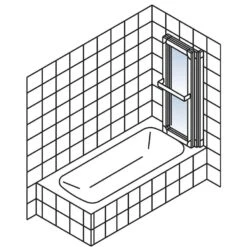 Schulte Komfort III Badewannenaufsatz 3-teilig -Schulte 85 2