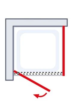 Schulte Kristall/Trend Drehtür An Nebenteil Variabel Für Seitenwand -Schulte 9054 3