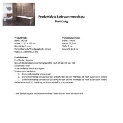 Schulte Hamburg Badewannenfaltwand Glas 3 Teilig 140x125 Cm -Schulte 9101 3