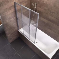 Schulte Badewannenaufsatz Kiel Glas 2 Teilig 140x70-118 Cm Alunatur -Schulte 9103 2