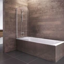 Schulte Badewannenfaltwand Berlin 140x80 Cm Alu Natur