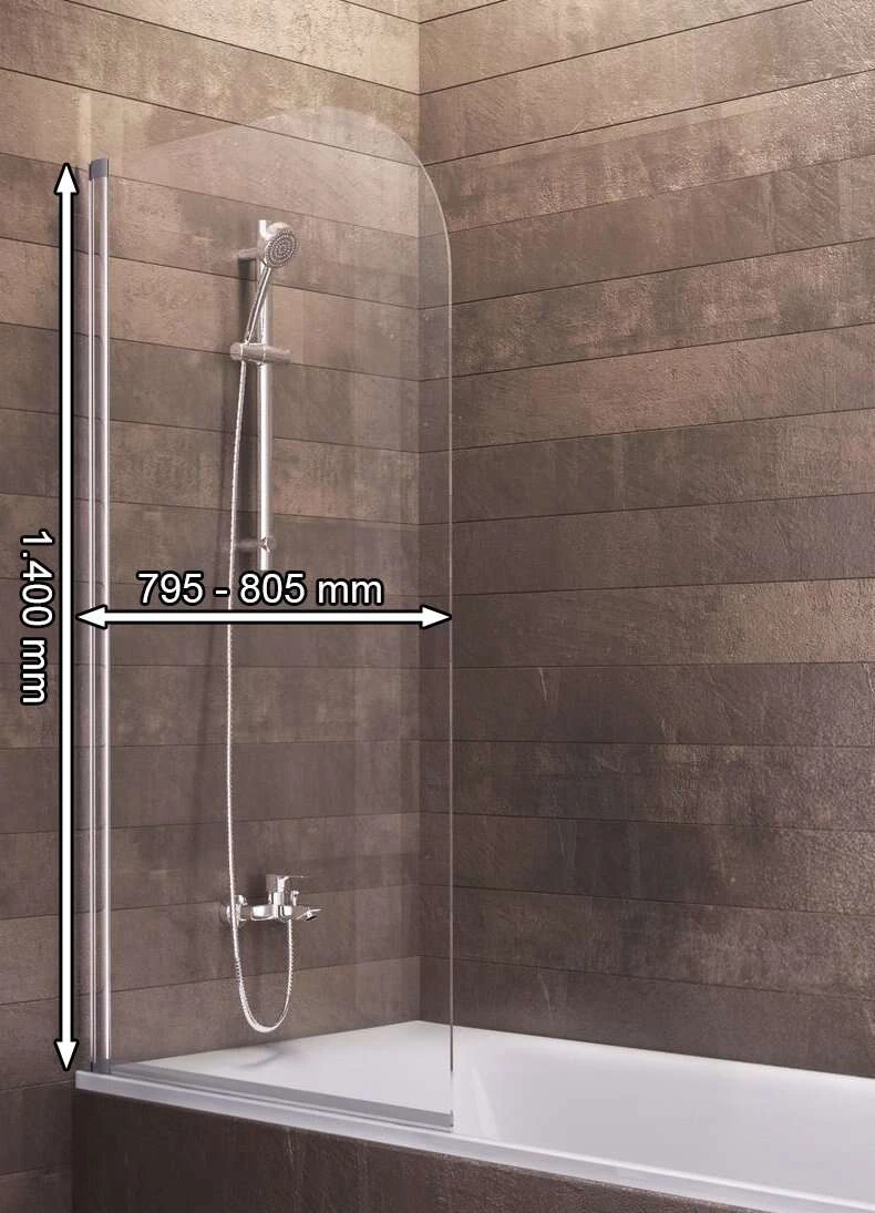 Schulte Badewannenfaltwand Berlin 140x80 Cm Alu Natur 4 Schulte Badewannenfaltwand Berlin 140x80 Cm Alu Natur – Bild 4