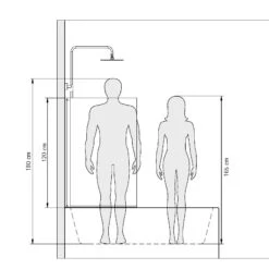 Schulte Badewannenfaltwand Berlin 120x70 Cm Alu Natur -Schulte 9107 5