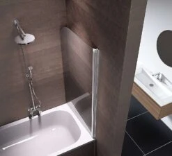 Schulte Berlin Badewannenfaltwand 140 X 80 Cm Ohne Bohren Alu-Natur -Schulte 9137 2