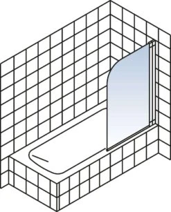 Schulte Berlin Badewannenfaltwand 140 X 80 Cm Ohne Bohren Alu-Natur -Schulte 9137 7