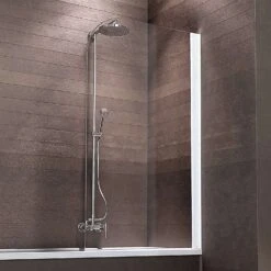 Schulte Berlin Badewannenfaltwand 140 X 80 Cm Ohne Bohren Alpinweiß