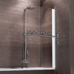 Schulte Berlin Badewannenfaltwand 140 X 80 Cm Ohne Bohren Alpinweiß -Schulte 9138 3