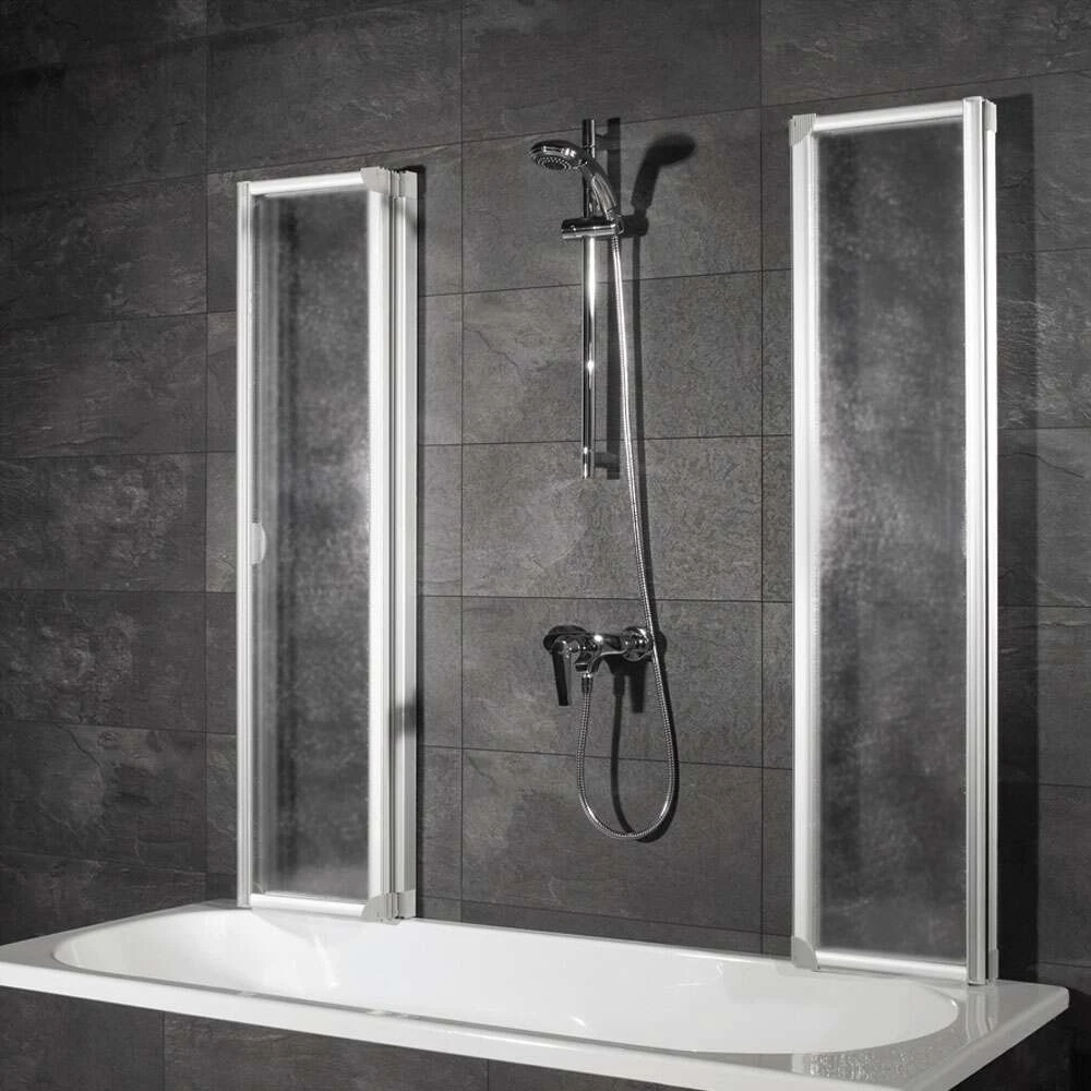 Schulte Komfort VI Badewannenaufsatz, 2 X 3-teilig Duschklappwand 2 Schulte Komfort VI Badewannenaufsatz, 2 X 3-teilig Duschklappwand – Bild 2