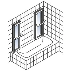 Schulte Komfort VI Badewannenaufsatz, 2 X 3-teilig Duschklappwand 9 Schulte Komfort VI Badewannenaufsatz, 2 X 3-teilig Duschklappwand -Schulte 92 3
