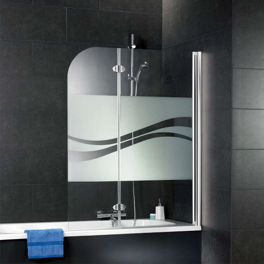 Duschmeister 303 Badewannenaufsatz 2-teilig Dekor Liane 1 Duschmeister 303 Badewannenaufsatz 2-teilig Dekor Liane