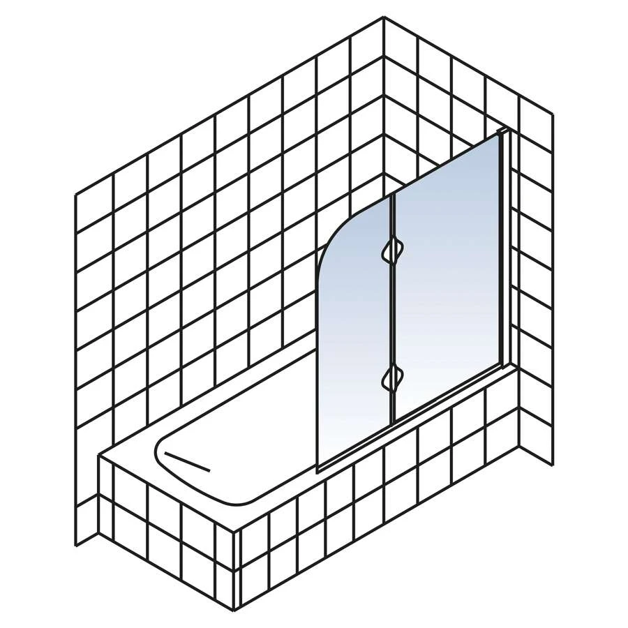 Duschmeister 303 Badewannenaufsatz 2-teilig Dekor Liane 2 Duschmeister 303 Badewannenaufsatz 2-teilig Dekor Liane – Bild 2