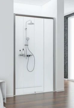 Schulte Kristall Trend Gleittür 2-teilig In Nische Barrierefrei 8 Mm