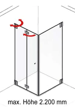 Schulte Davita Drehfalttür Mit Seitenwand 8 Mm -Schulte 9902 2