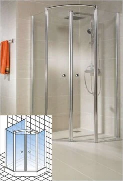 Schulte Garant U-Kabine Fünfeckdusche Inklusive Seitenwand