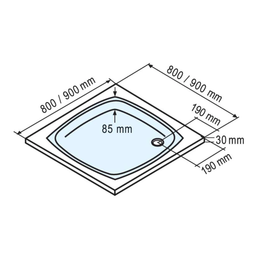 Schulte Duschwanne F Classic Quadrat Für Eckeinstiege 2 Schulte Duschwanne F Classic Quadrat Für Eckeinstiege – Bild 2